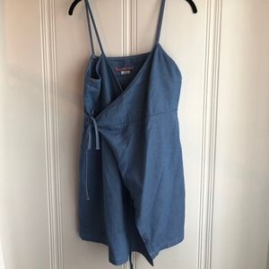 urban outfitters denim wrap dress